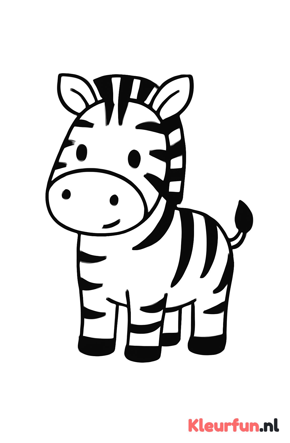 Zebra met grote vormen