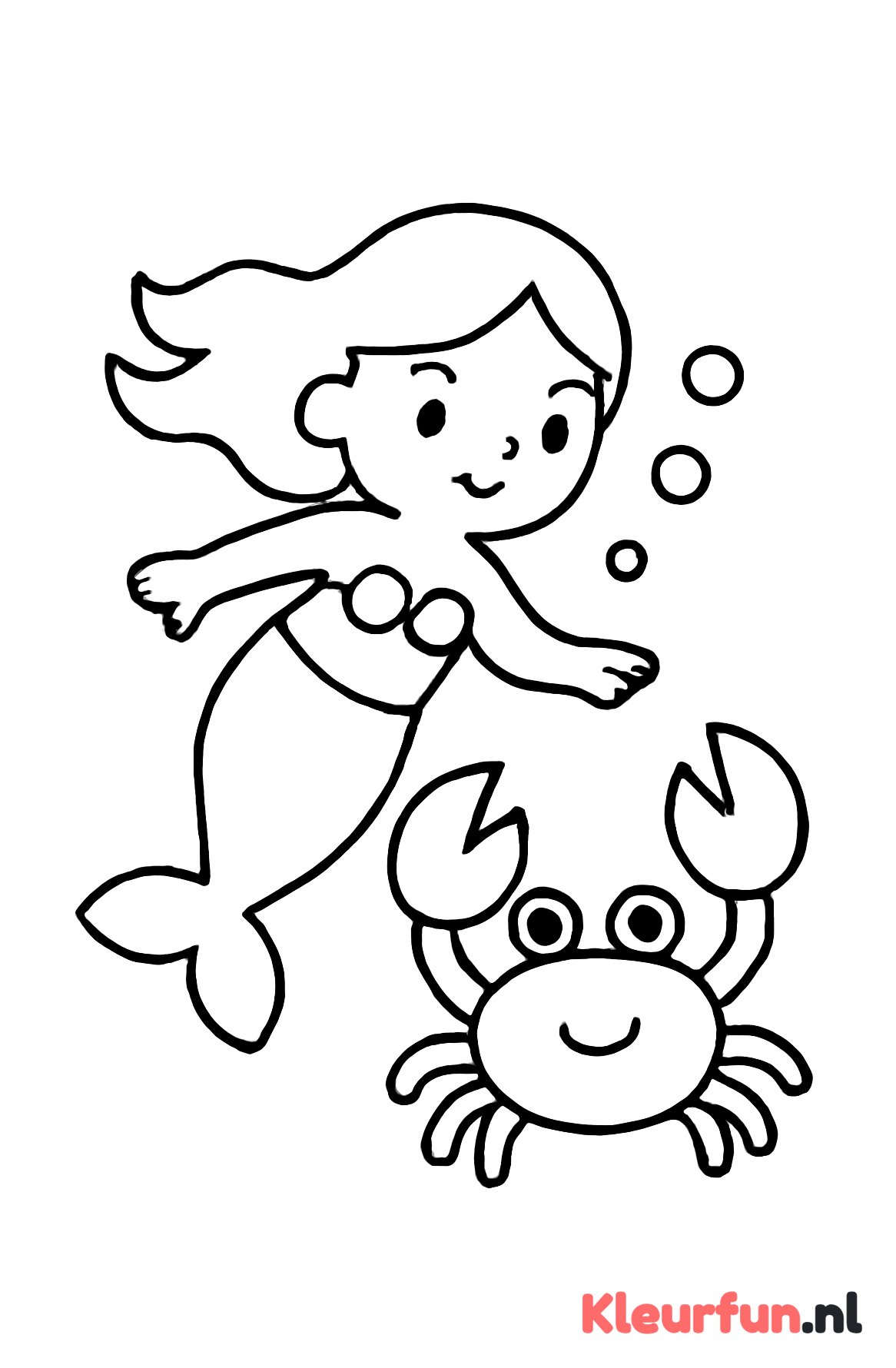 Zeemeermin met krab