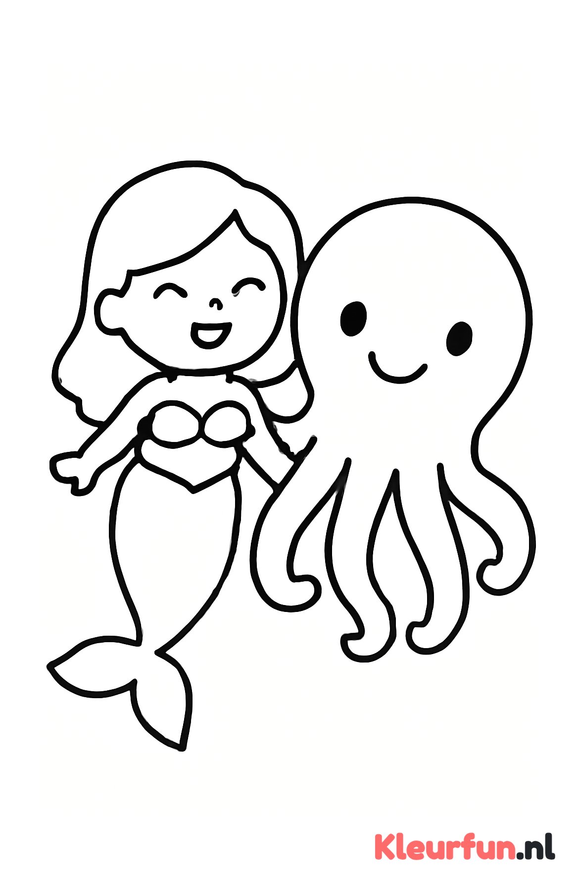 Zeemeermin met octopus
