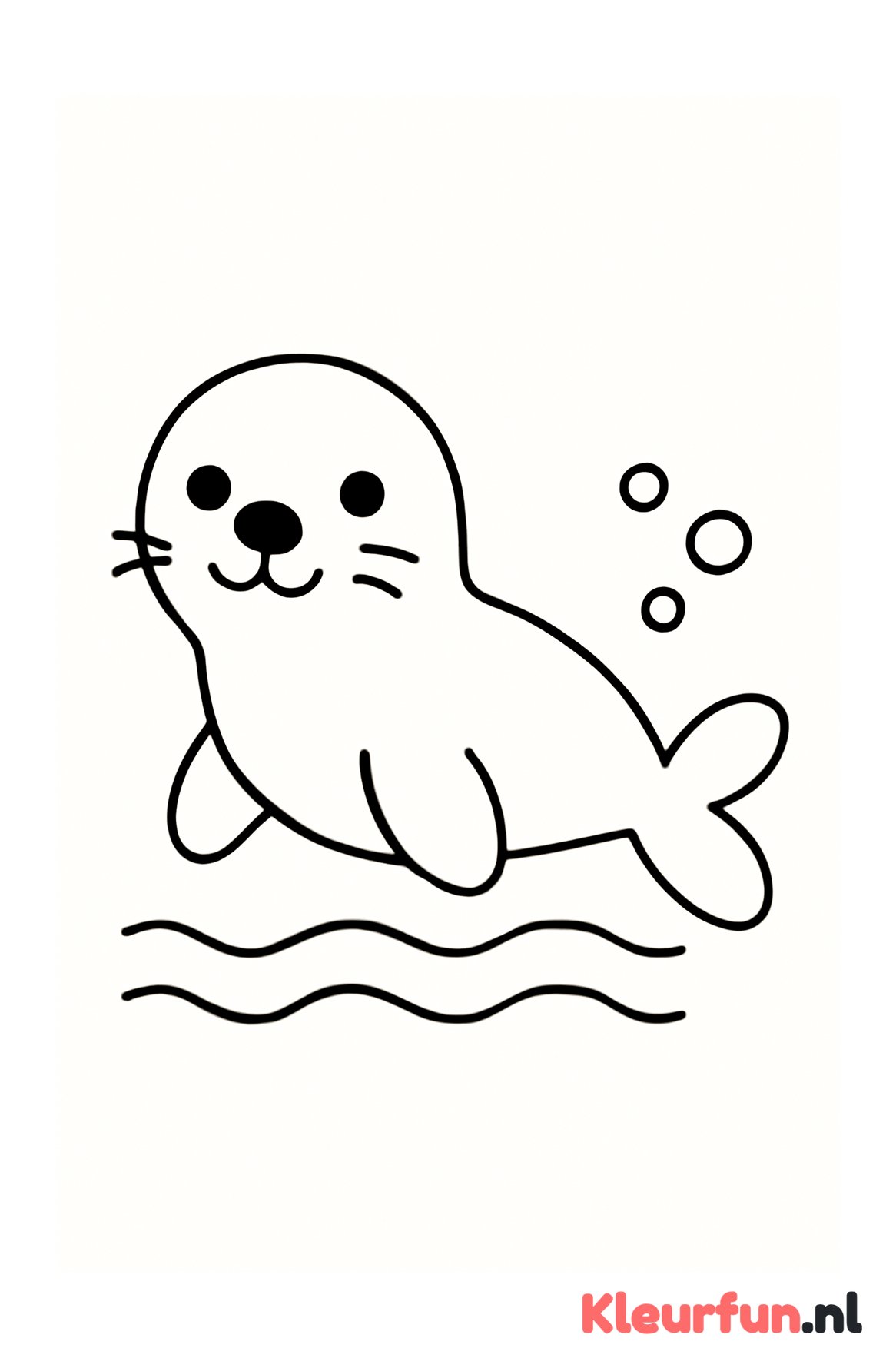 Zwemmende eenvoudige zeehond