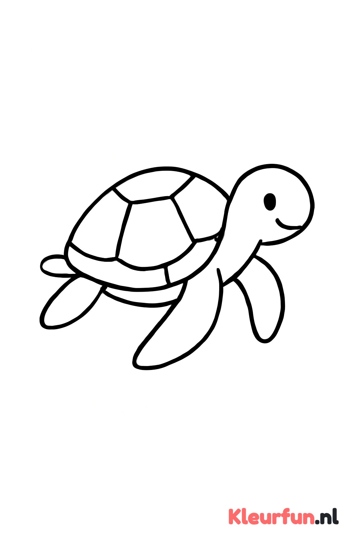 Zwemmende zeeschildpad eenvoudig