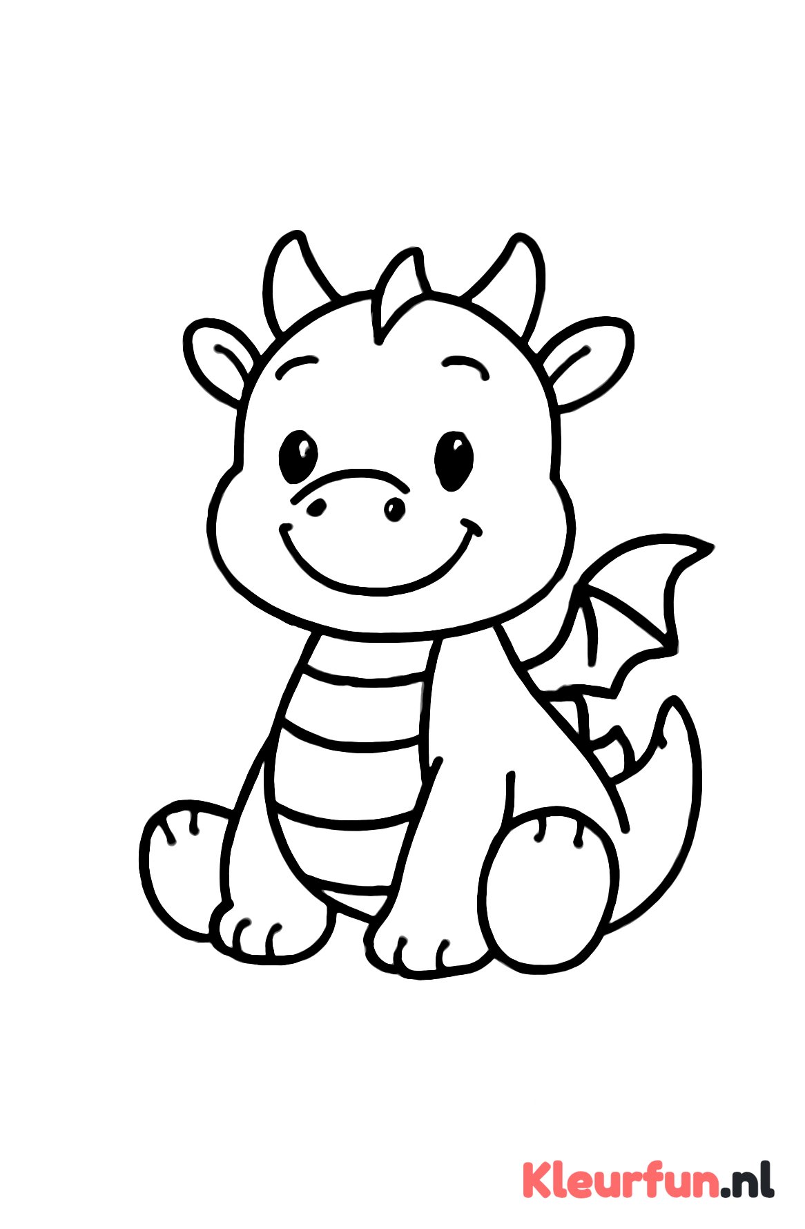Baby Draak Die Zit