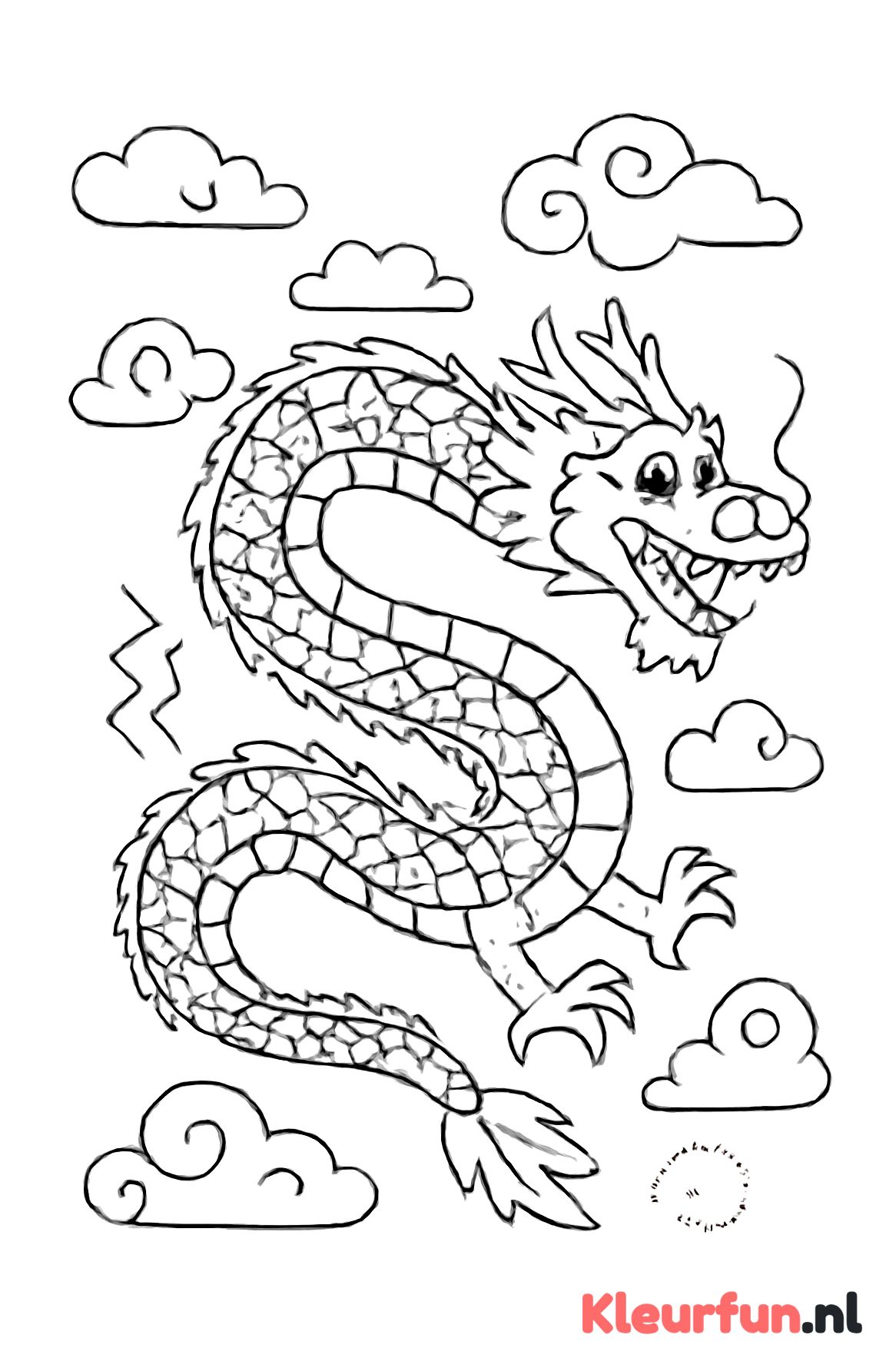 Chinese draak in de lucht