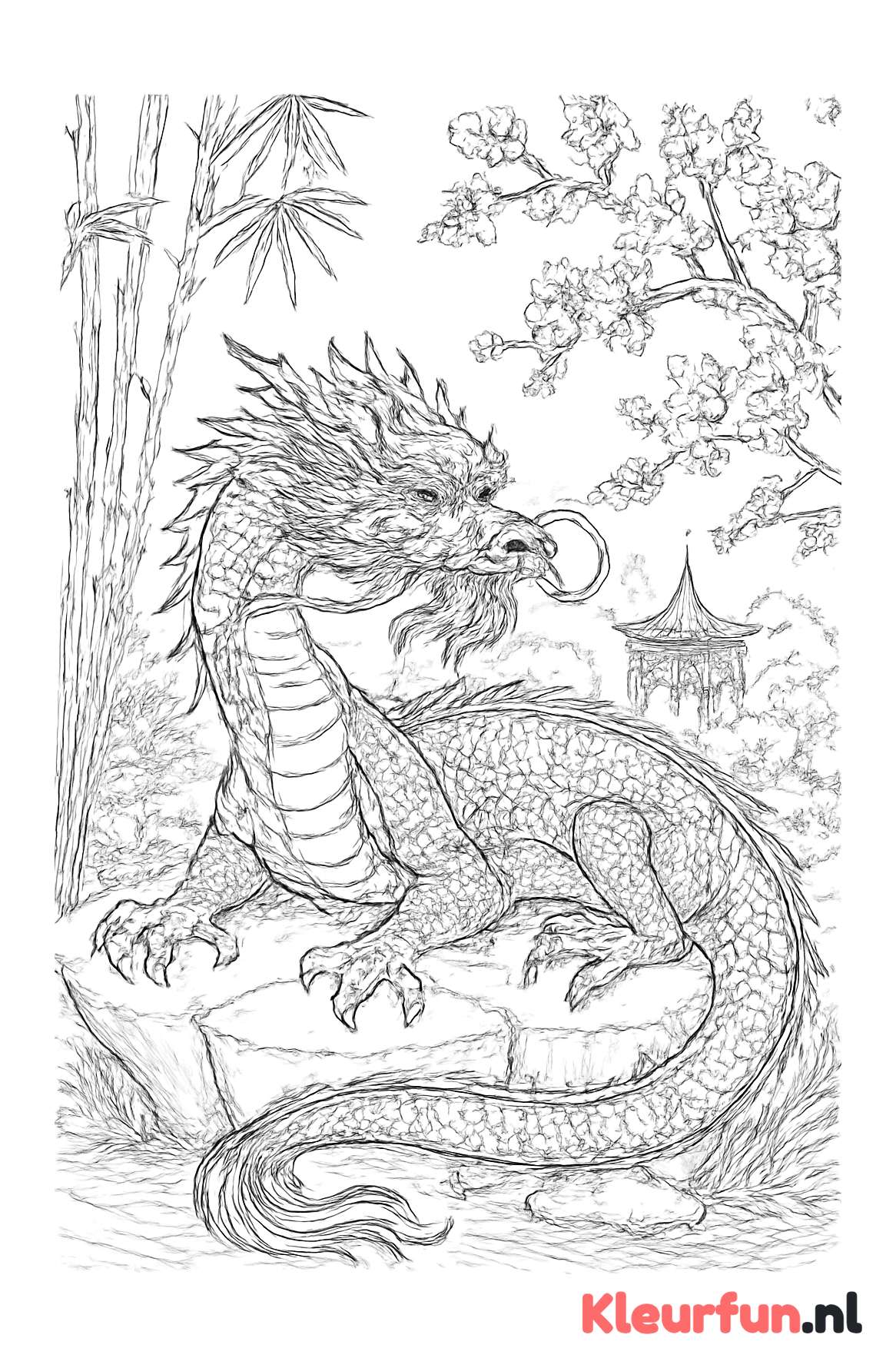 Chinese draak in de tuin