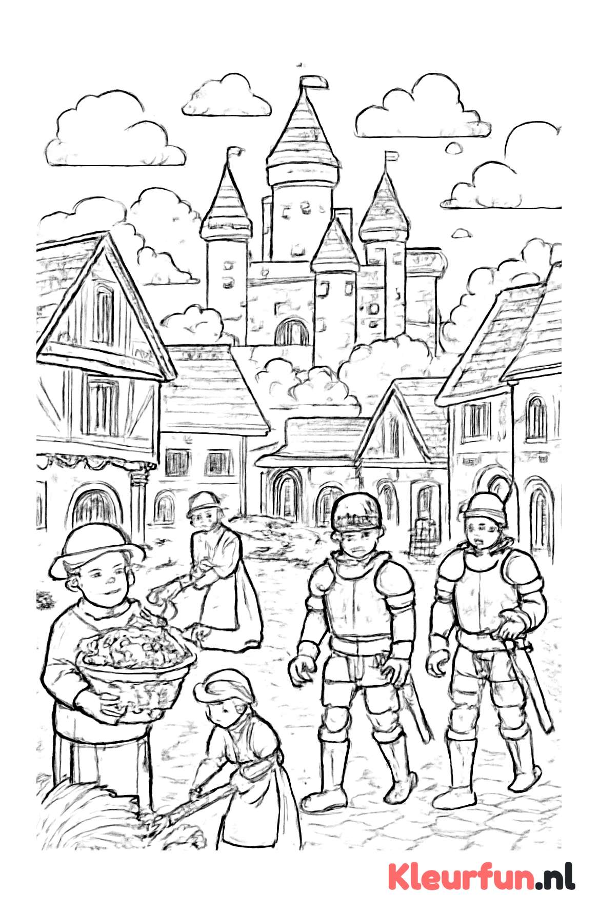 Middeleeuws Dorp met Kasteel