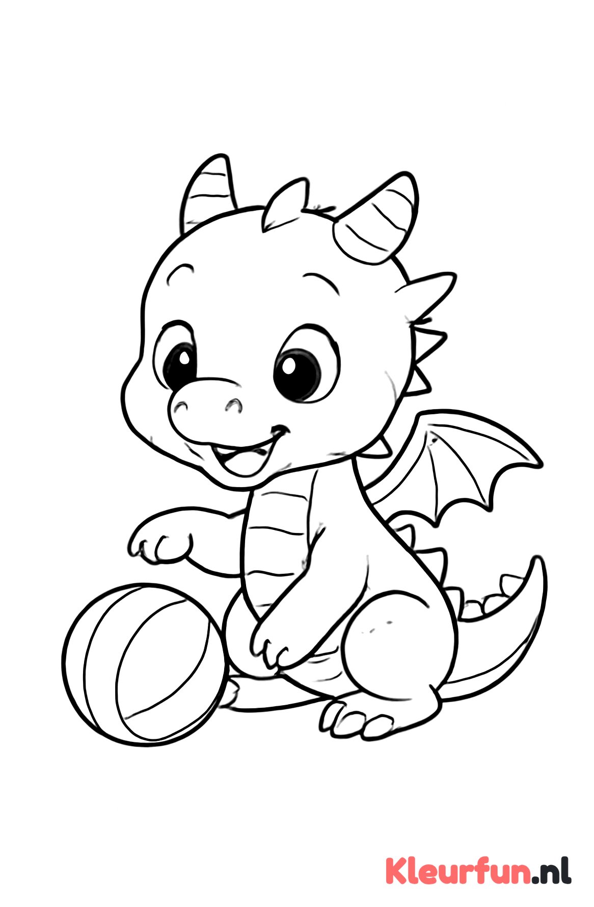 Spelende drakenbaby