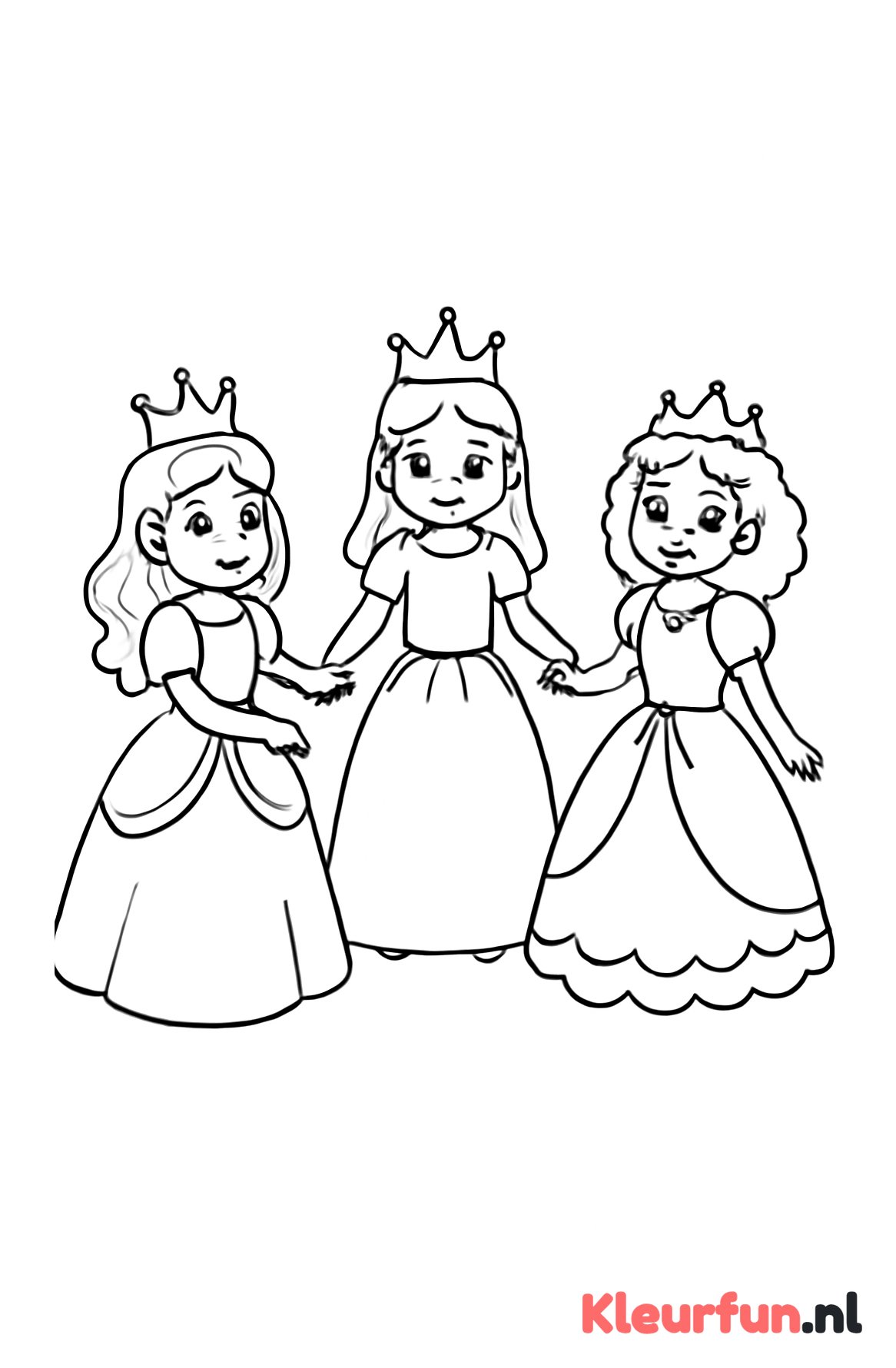 Drie prinsessen in cirkel