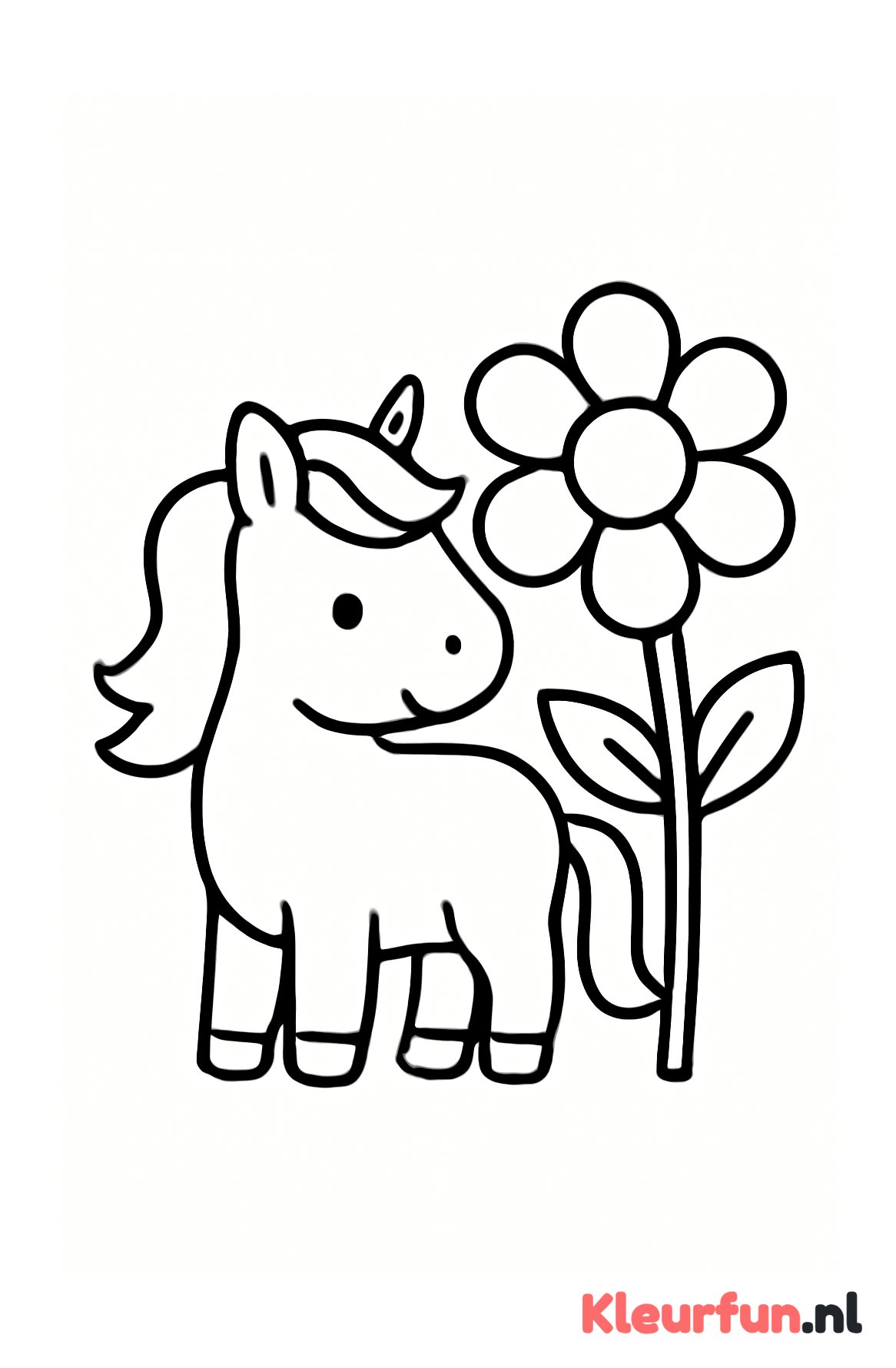 Eenhoorn met Grote Bloem