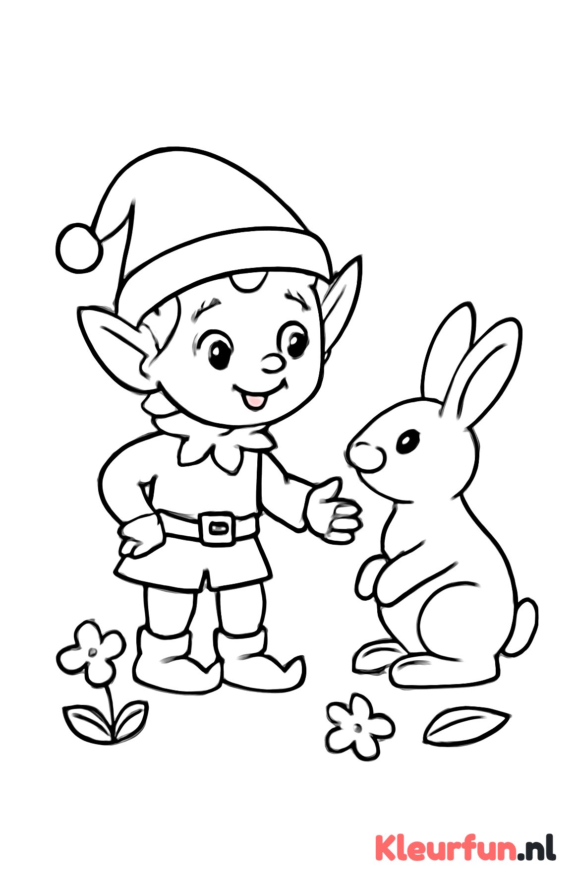 Elf en sprookjesdier vriend