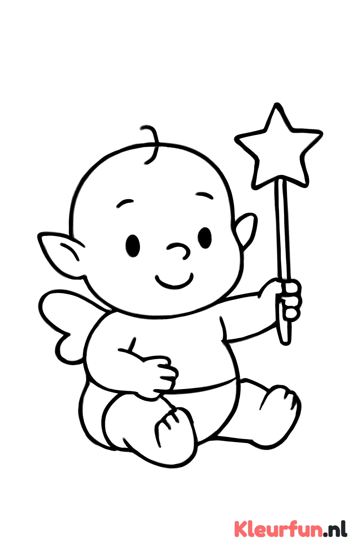 Elfenbaby met toverstaf