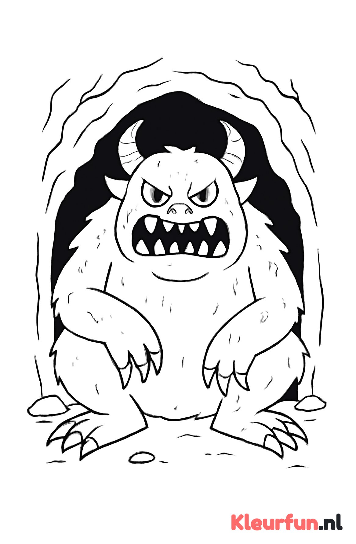 Eng monster in een grot