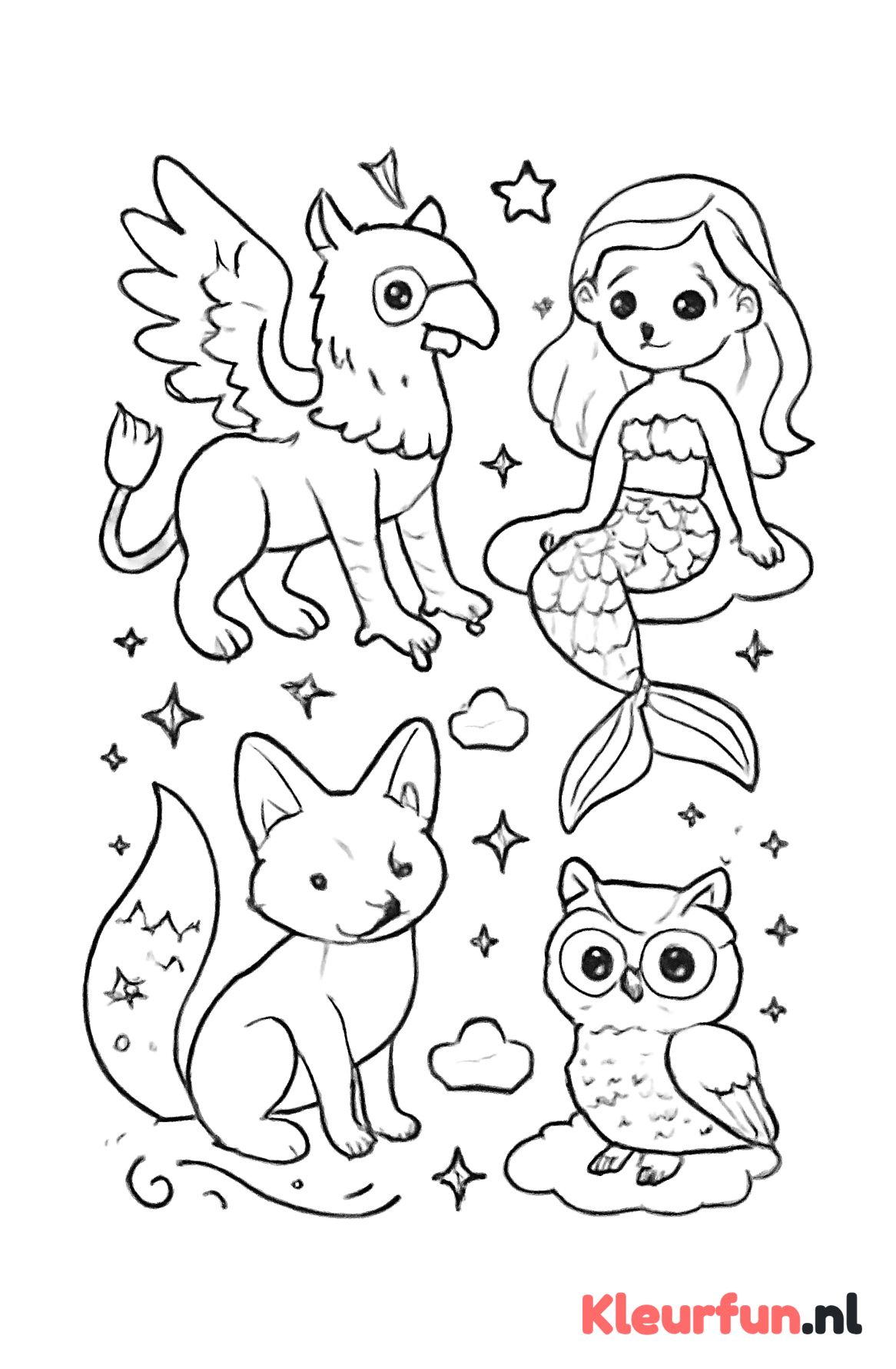Magische dieren: griffioen, zeemeermin en tovervos