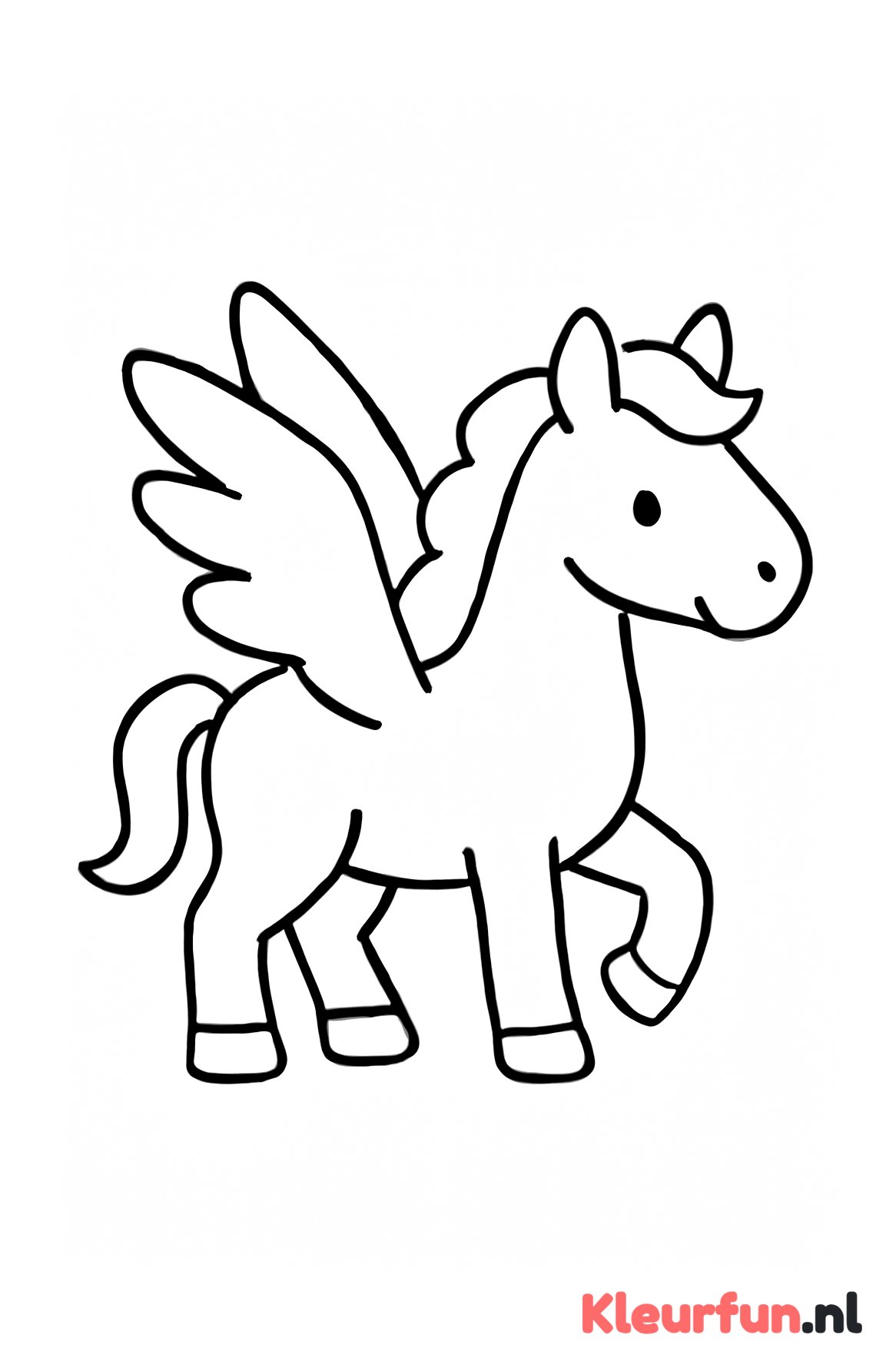 Pegasus met gespreide vleugels