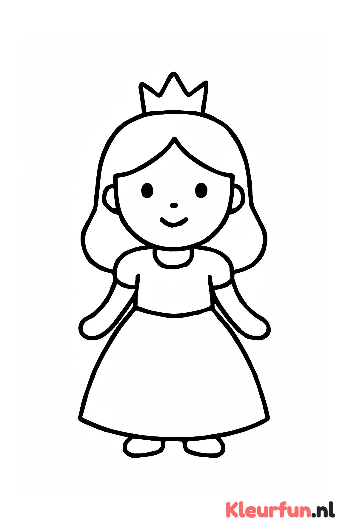 Grote prinses met kroon