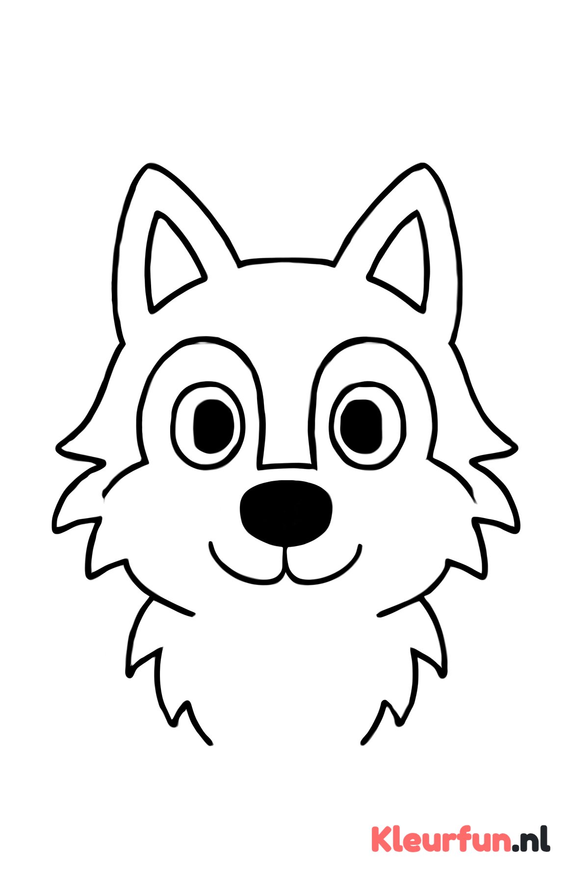 Grote wolvenkop voor peuters