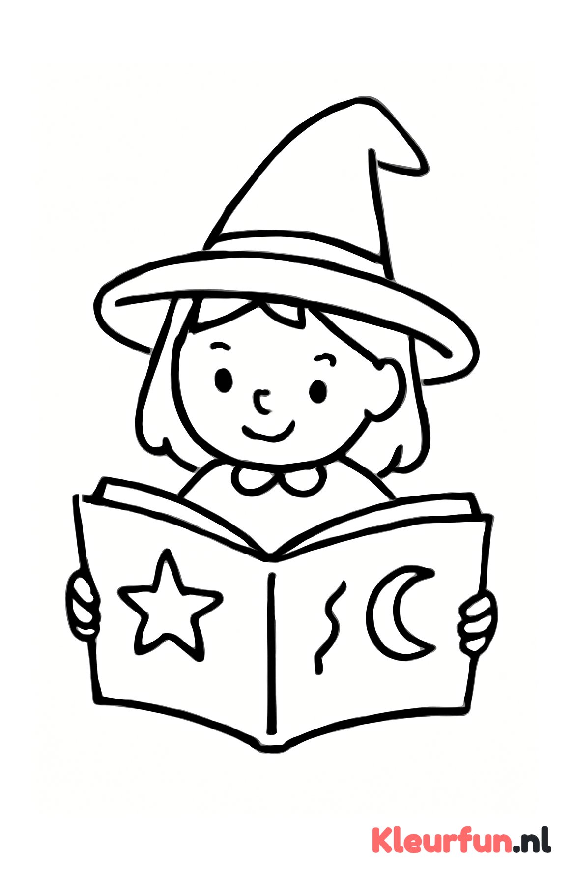 Heks leest magisch boek