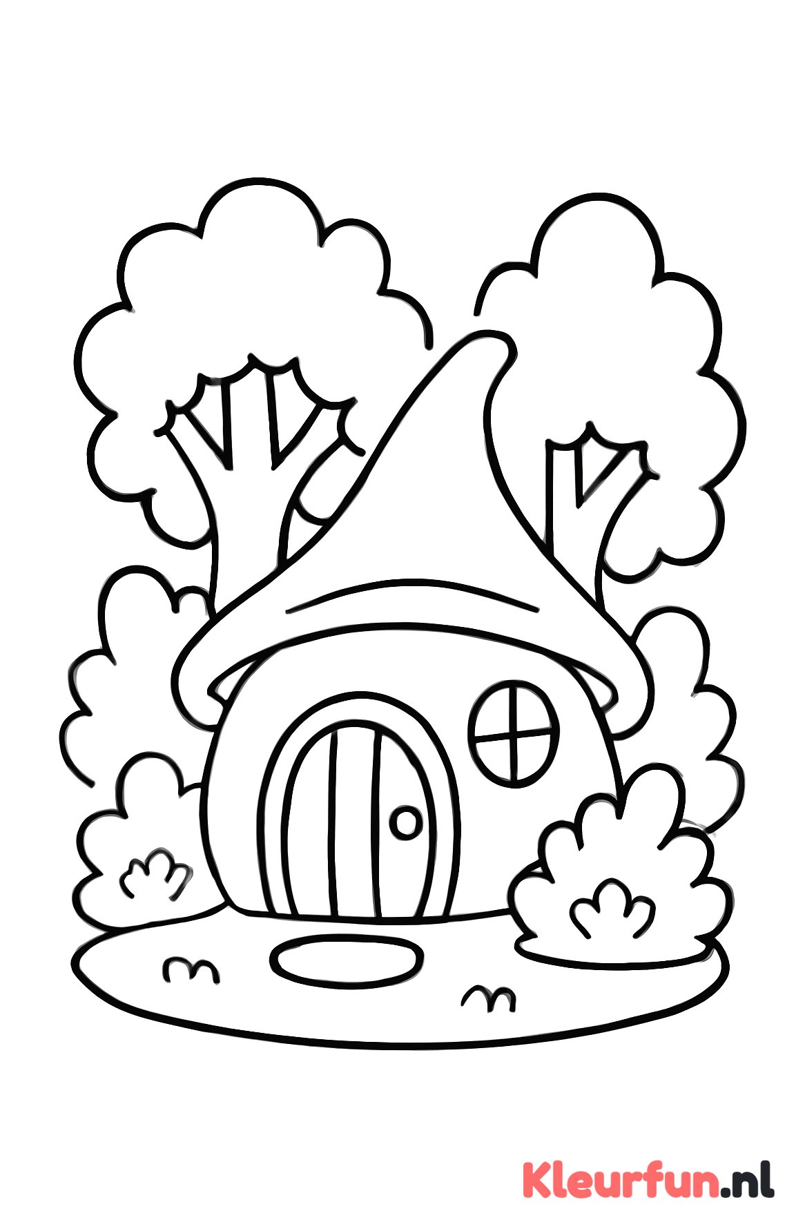 Kabouterhuisje in het bos
