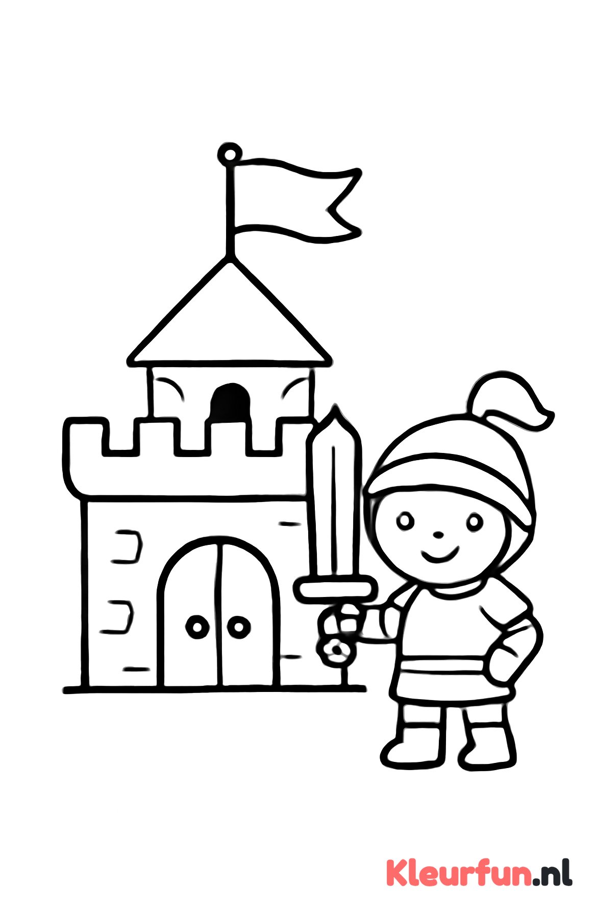 Klein kasteel met riddertje