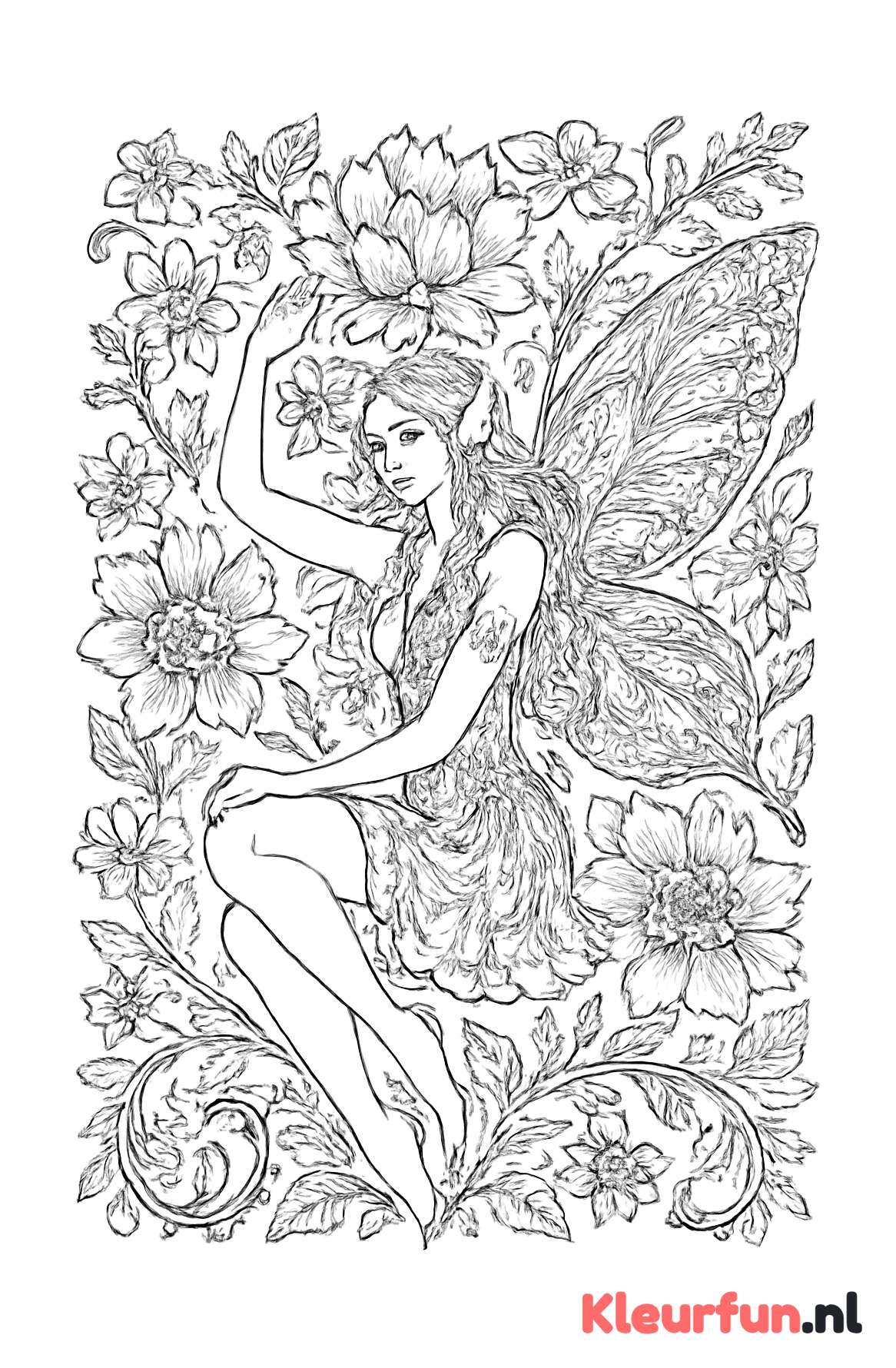 Magische bloemen-elf