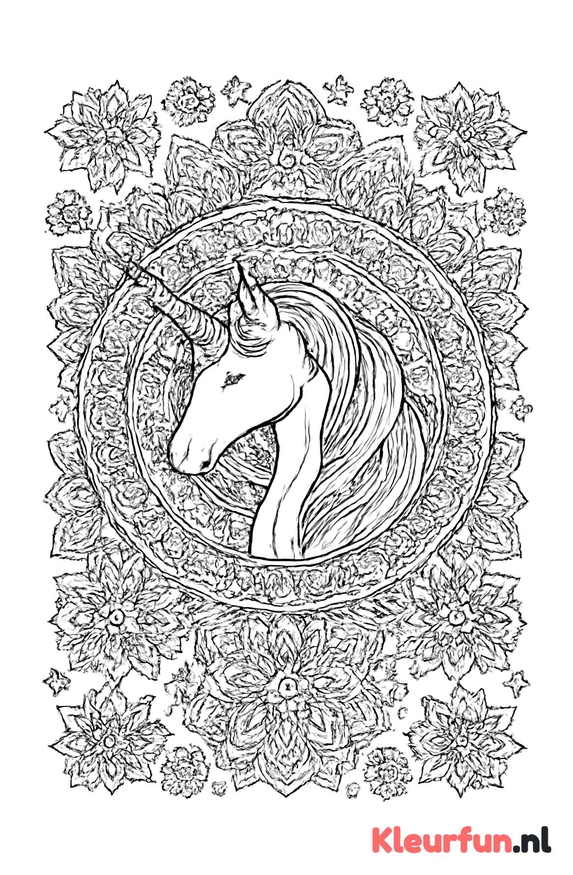 Magische eenhoorn mandala