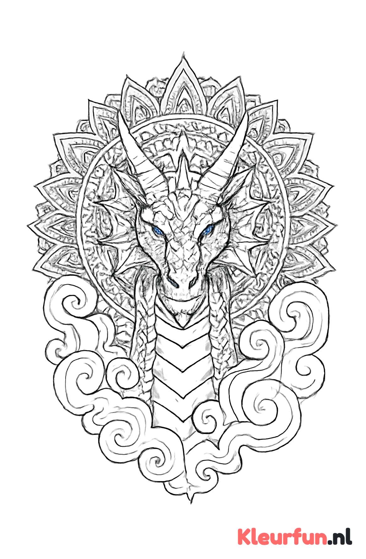 Mandala mystieke draak