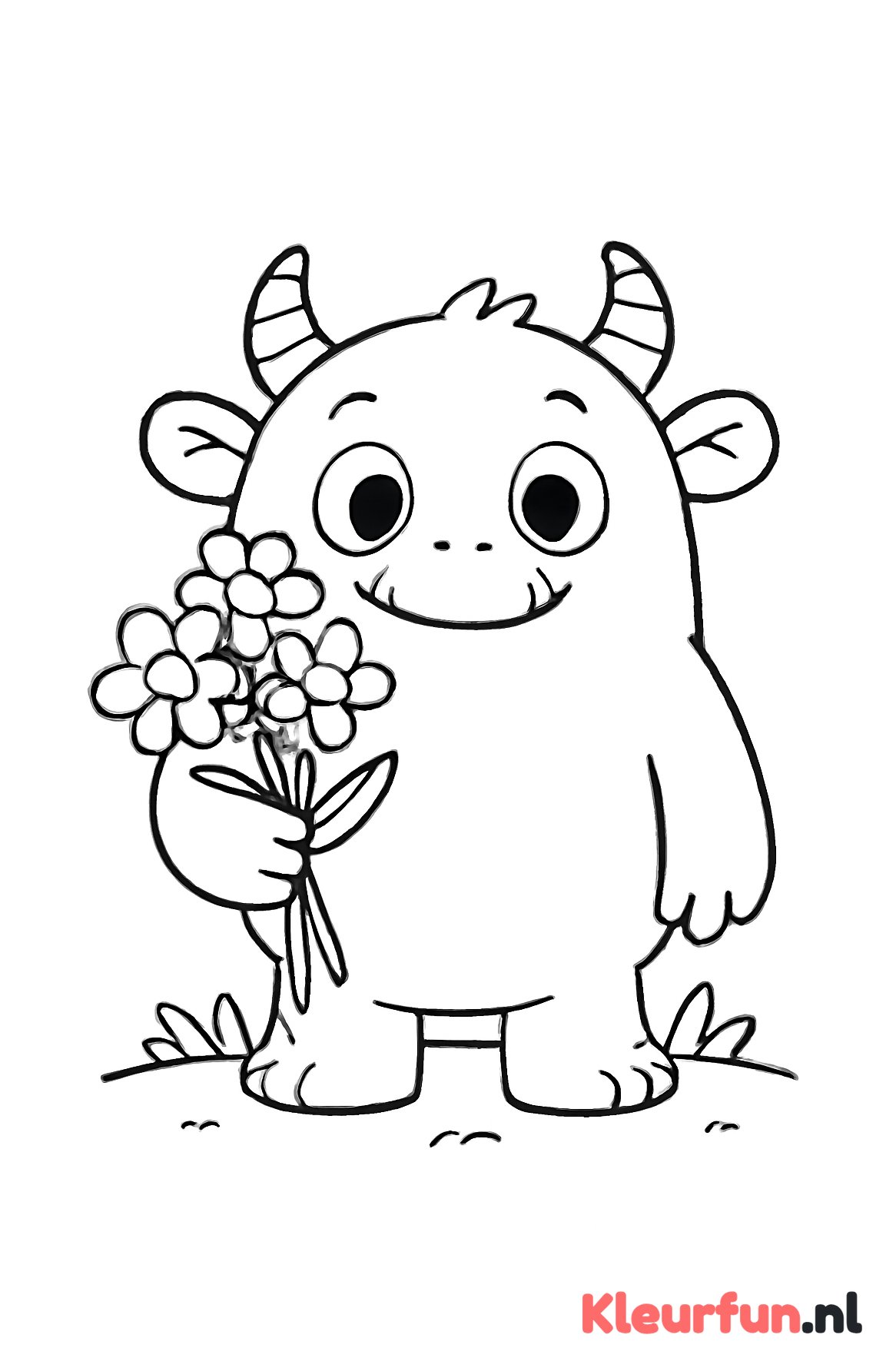 Monster met bloemen