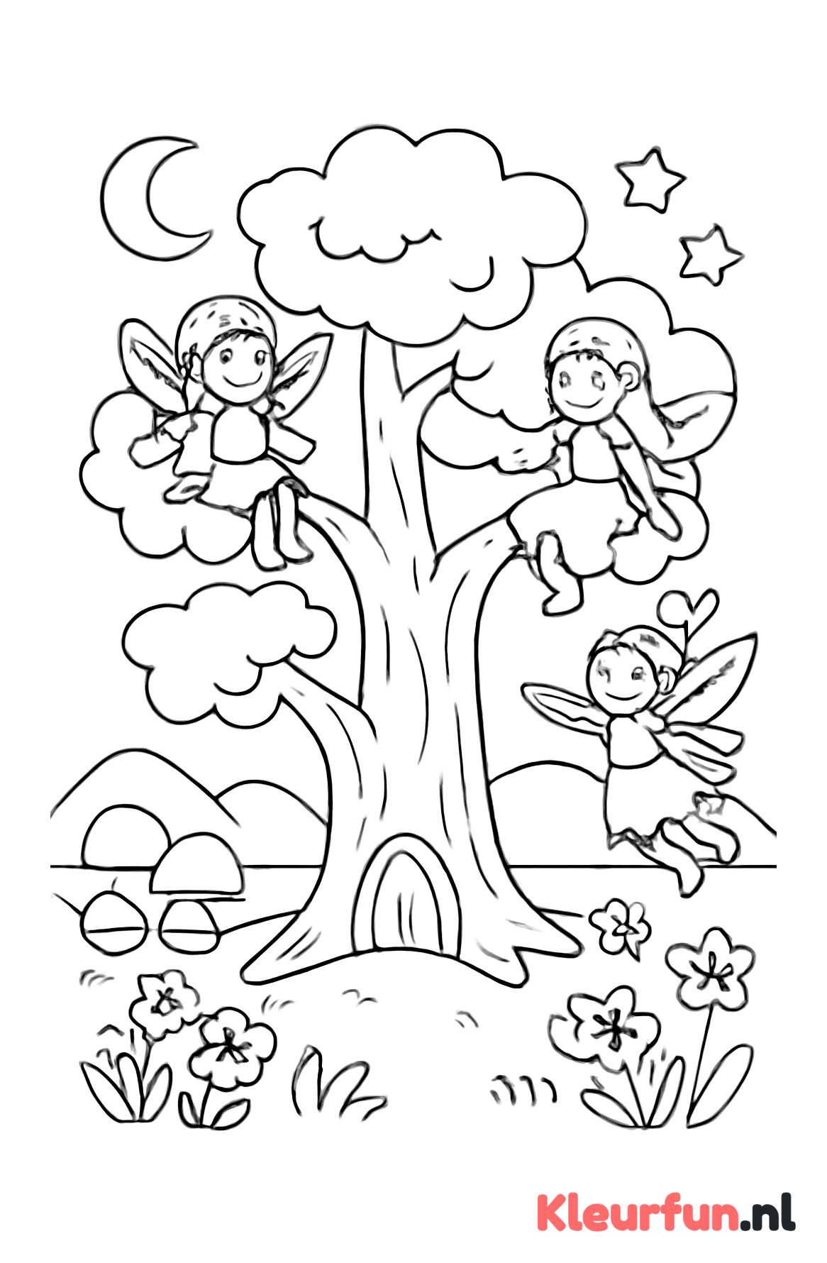 Oude Boom met Elfjes
