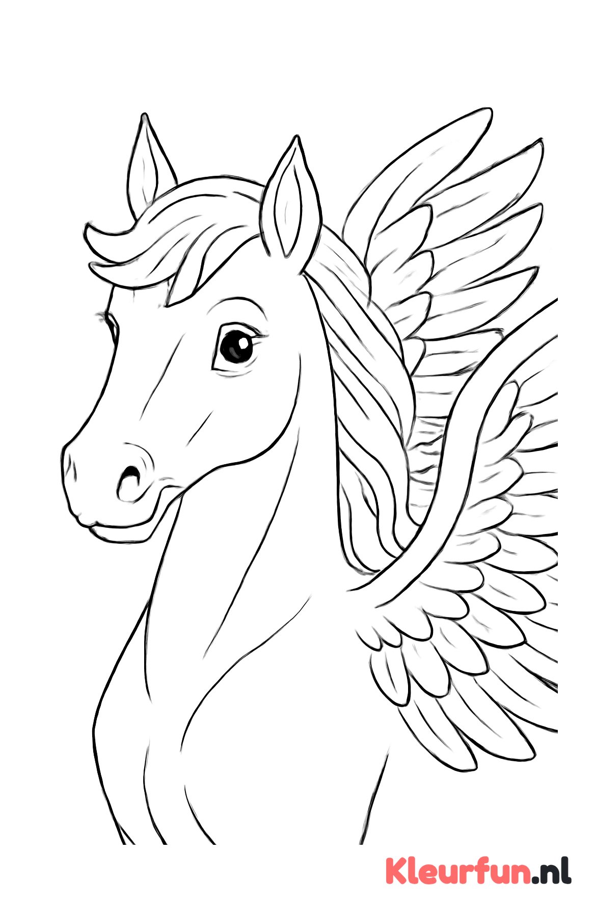 Close-up Pegasus gezicht