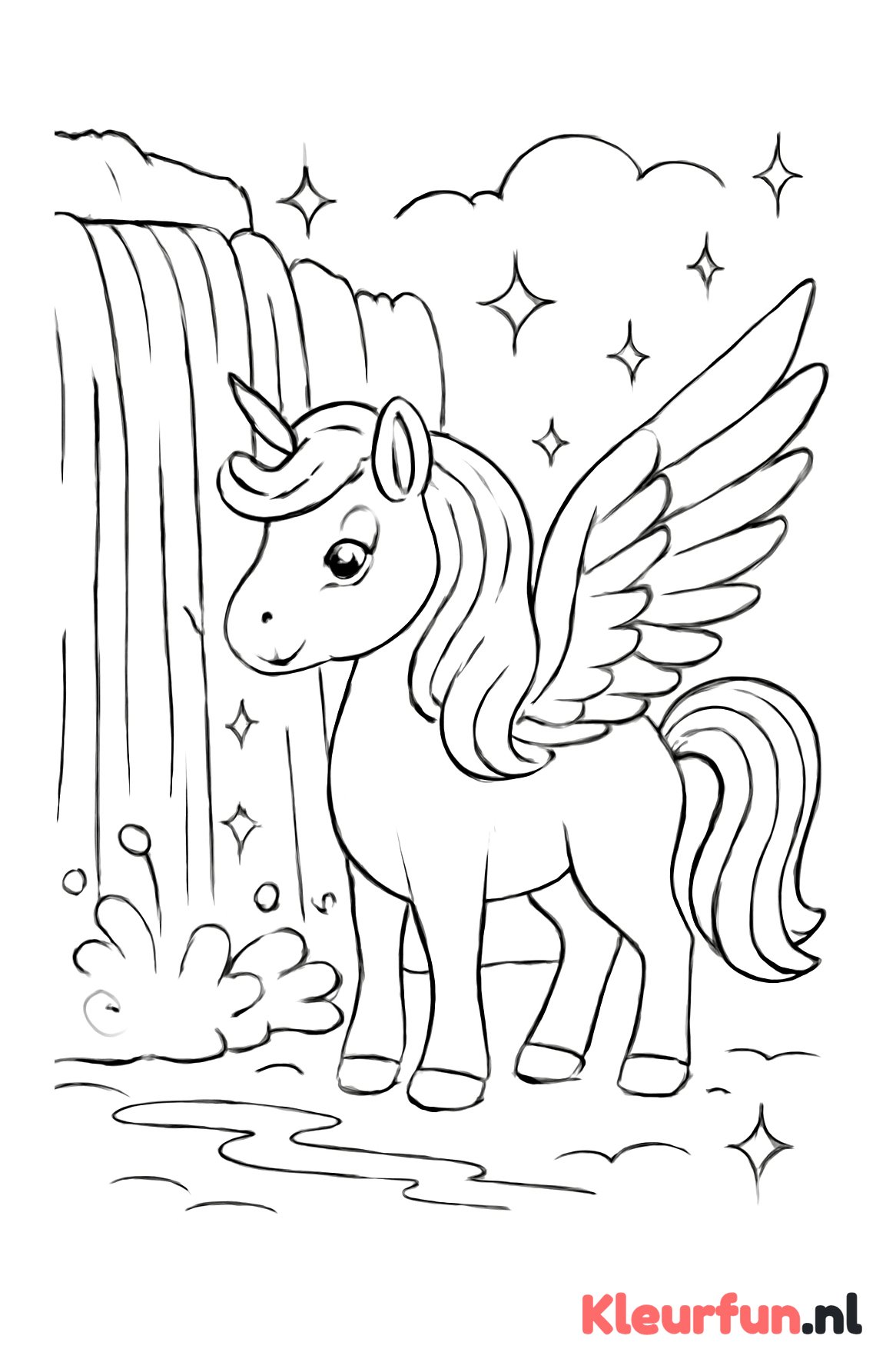 Pegasus en de Magische Waterval