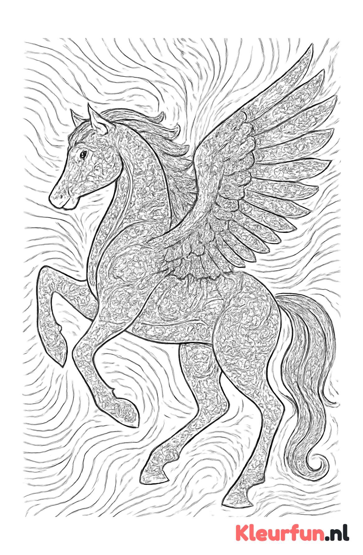 Pegasus met mandala patronen