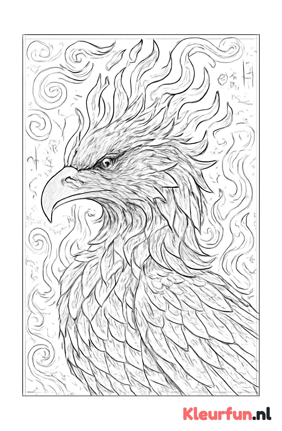 Close-up van vurige phoenix