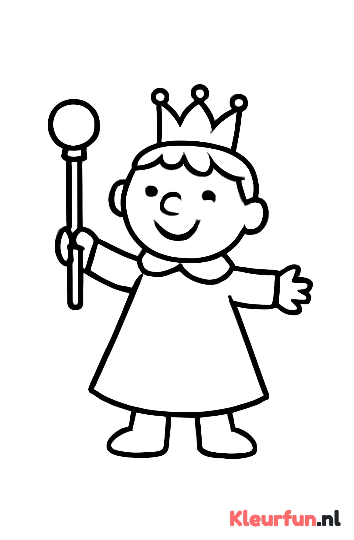 Prins met grote scepter