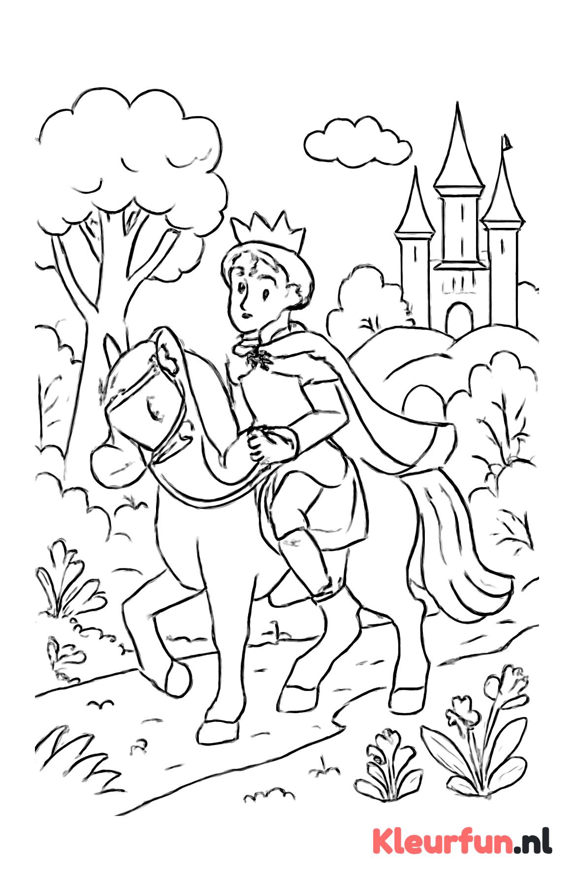Prins op Paard in het Bos
