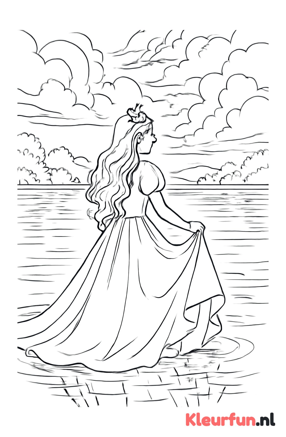 Prinses bij het meer