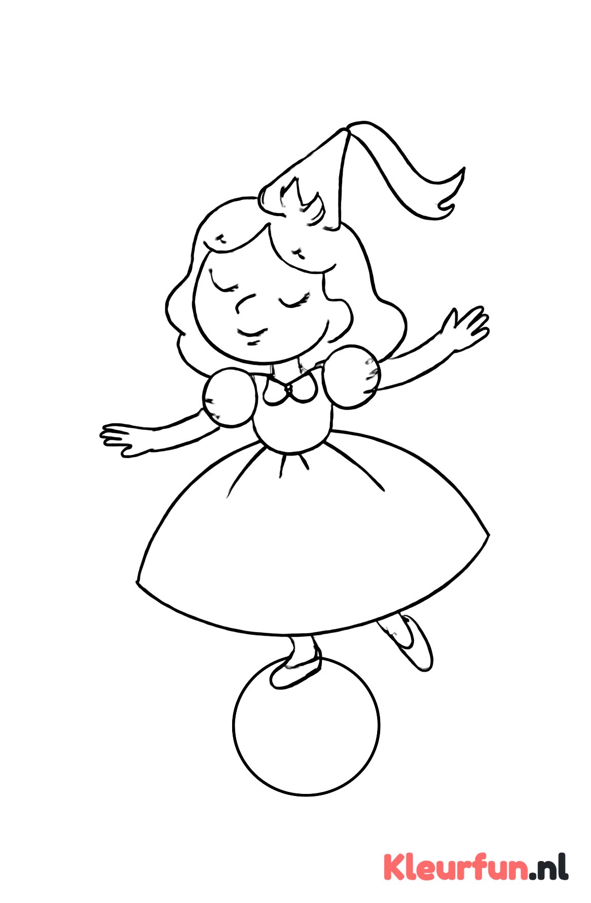 Dansende prinses met hoepelrok