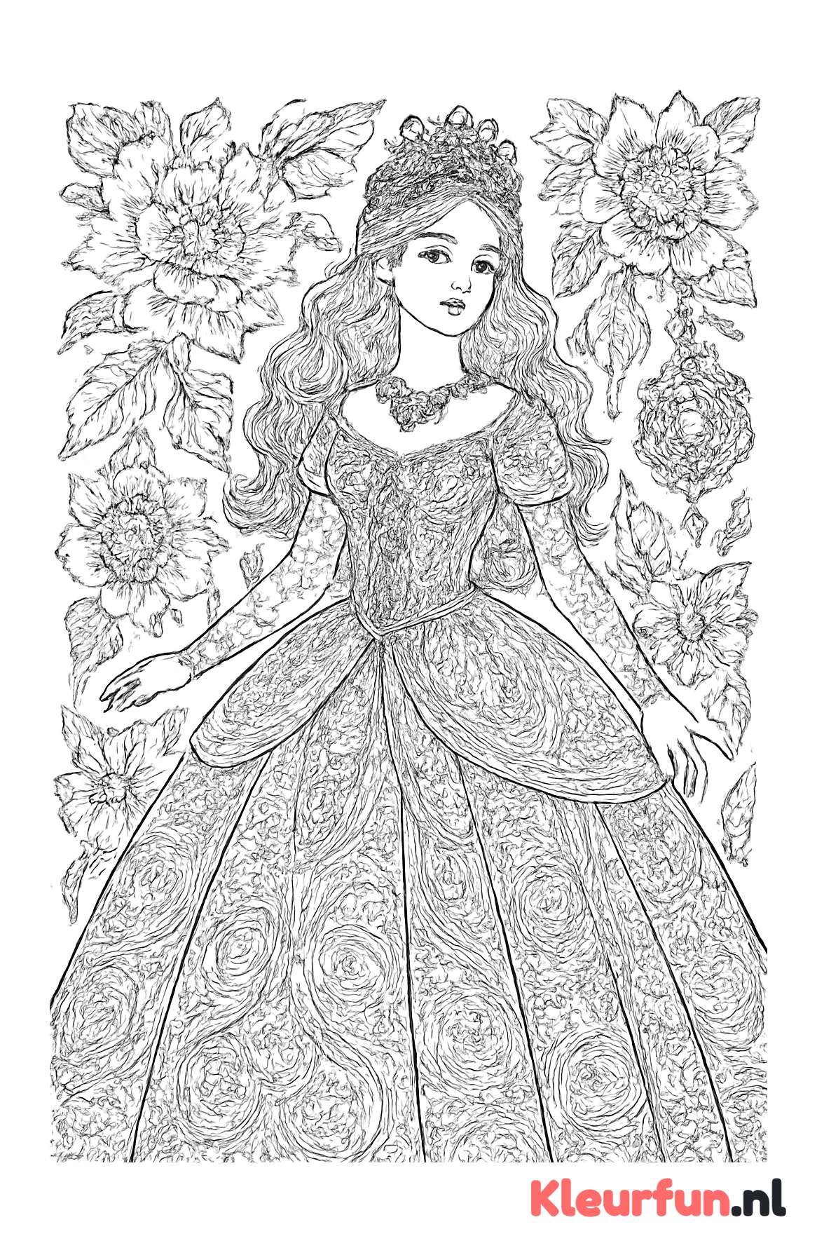 Prinses in Elegante Baljurk