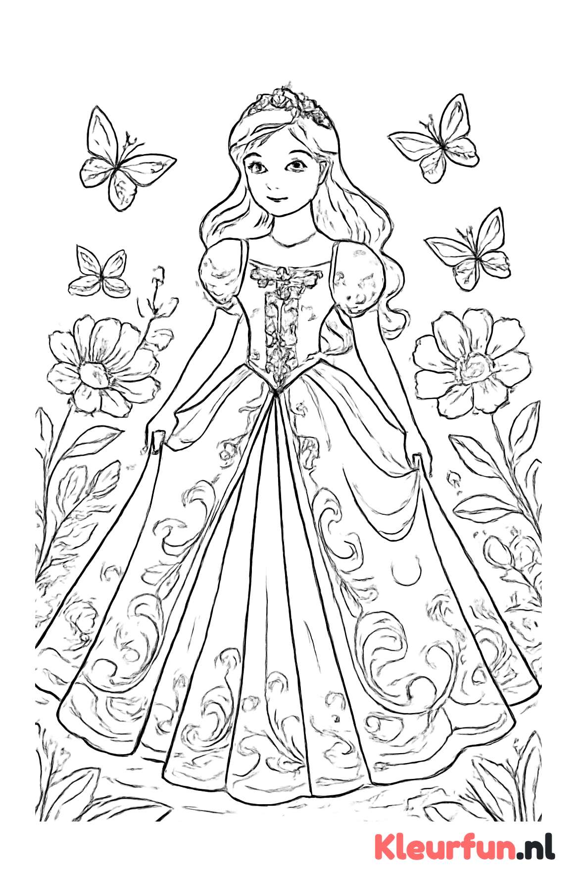 Prinses in betoverde tuin