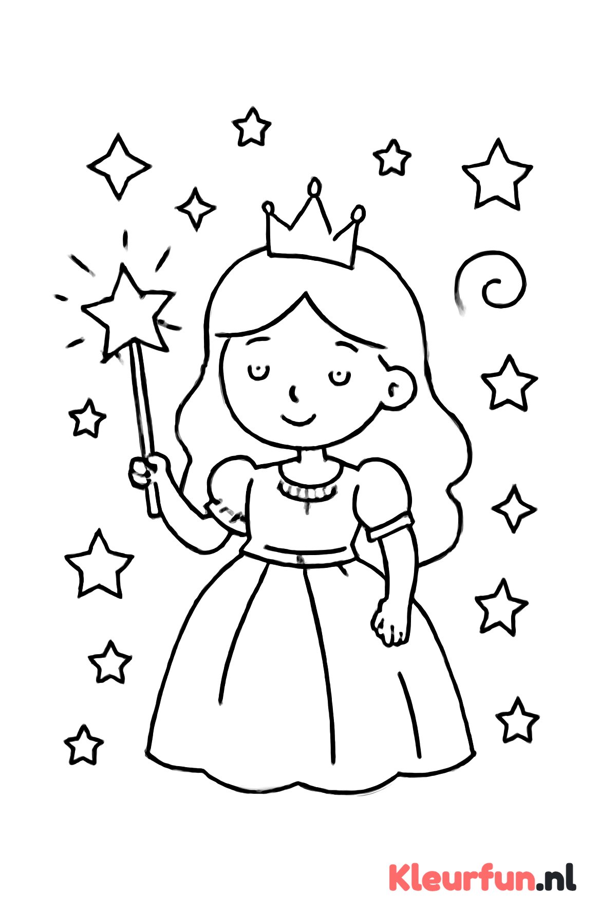 Prinses met magische toverstaf