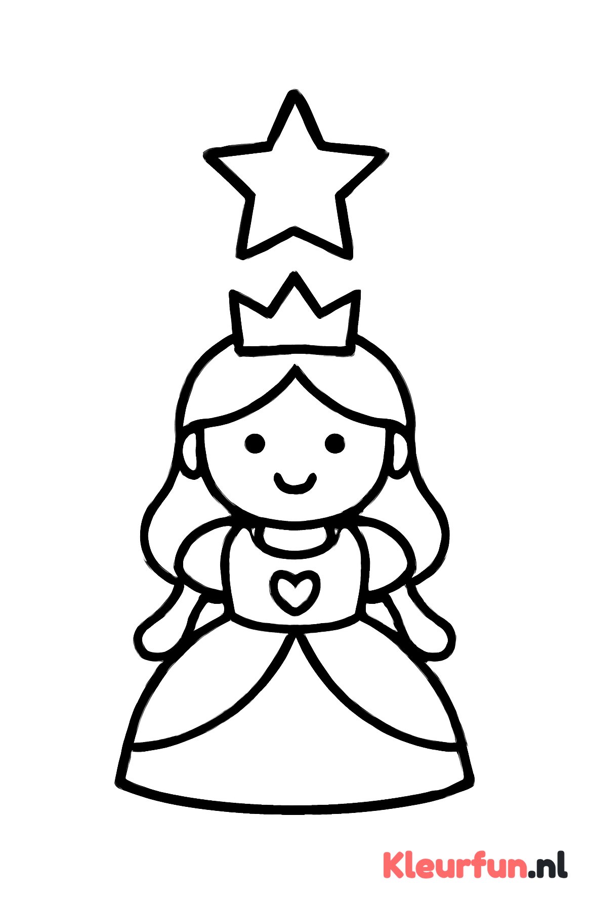Prinses met grote ster