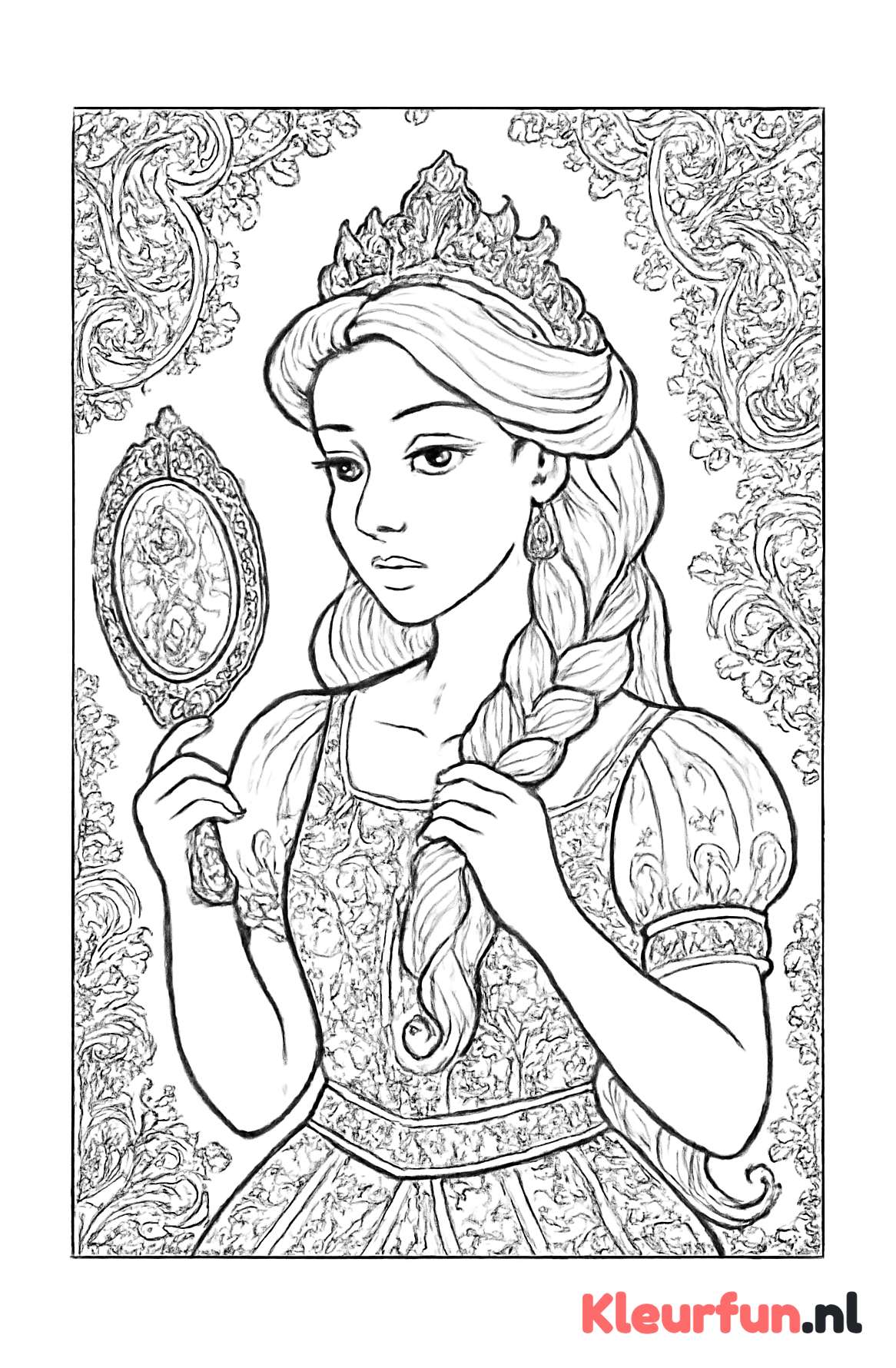 Prinses met handspiegel