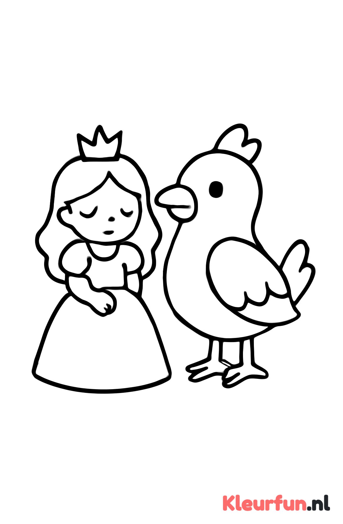 Prinses met vogelvriend
