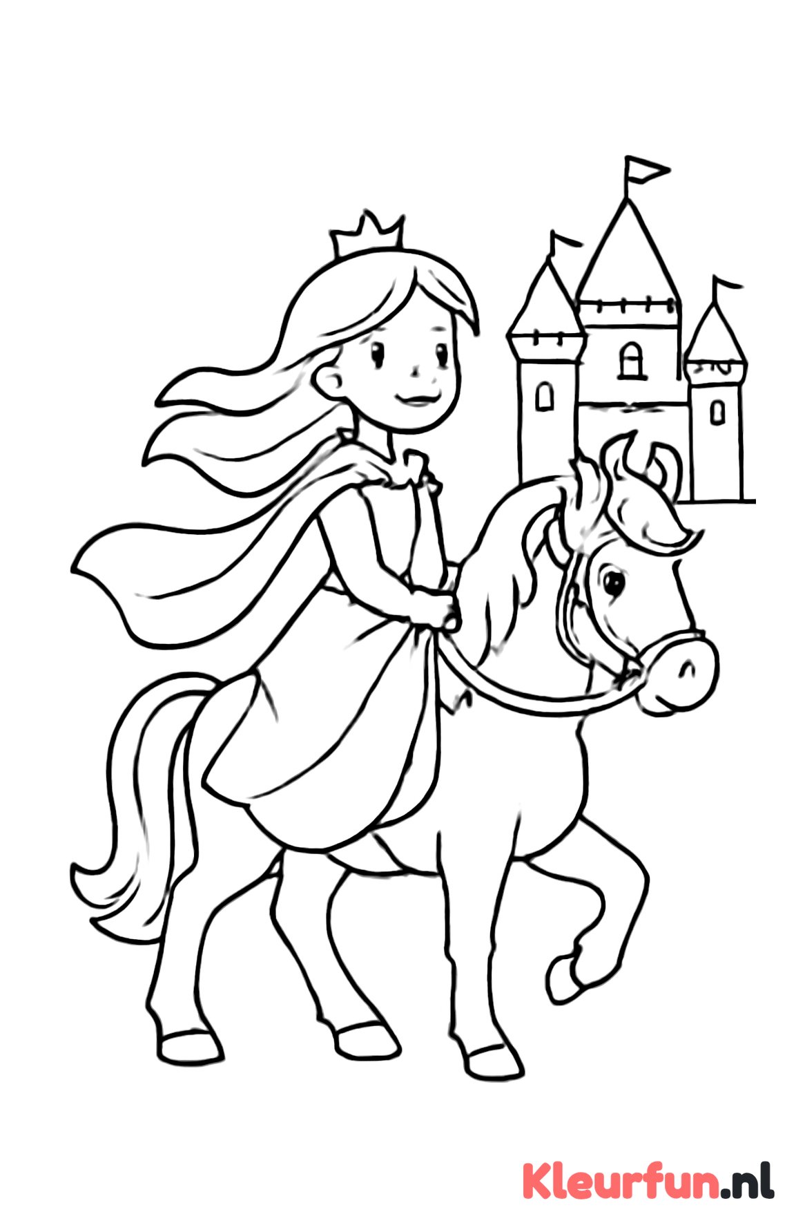 Prinses op een paard