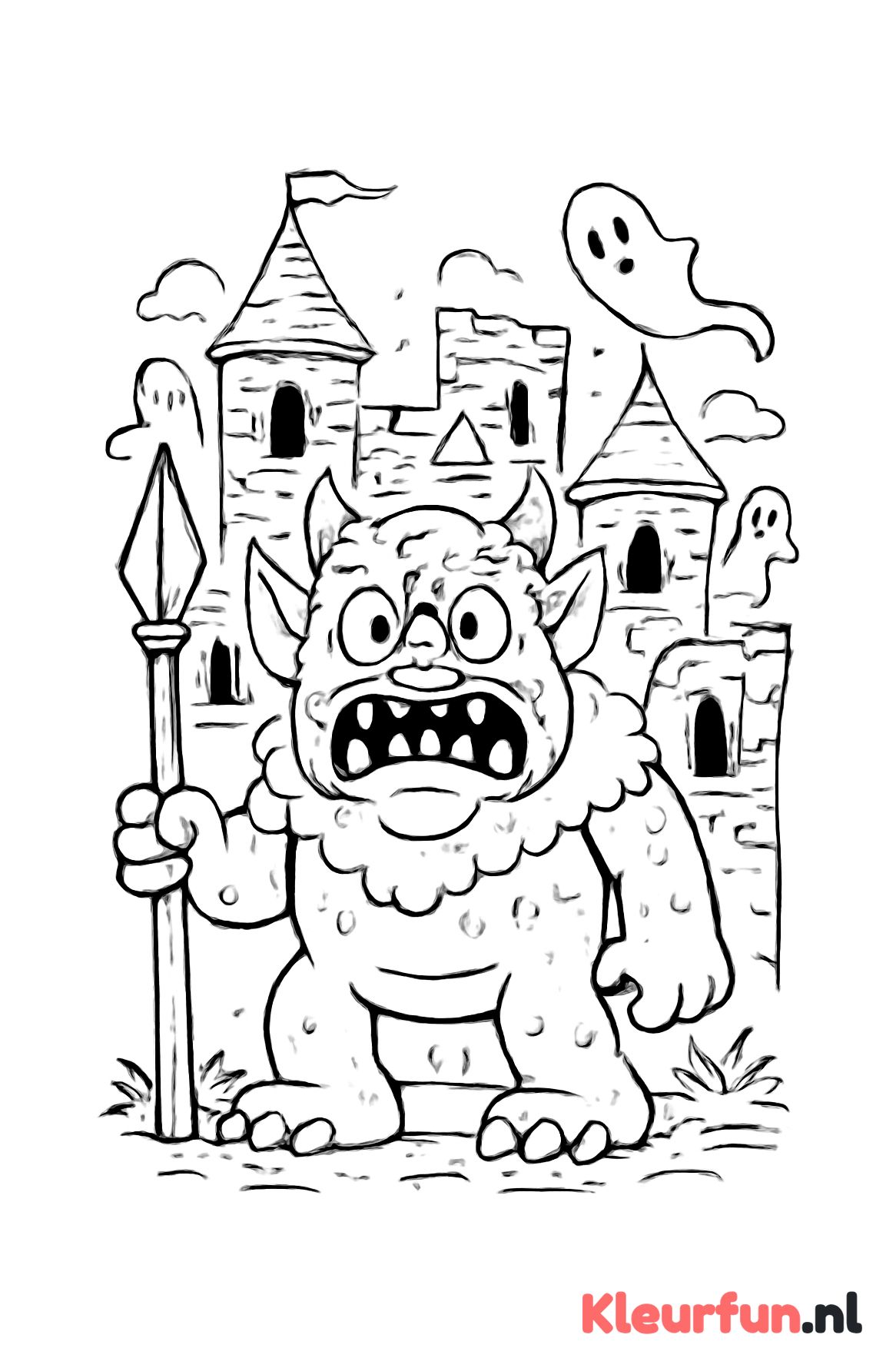 Schildwacht monster bij het spookkasteel