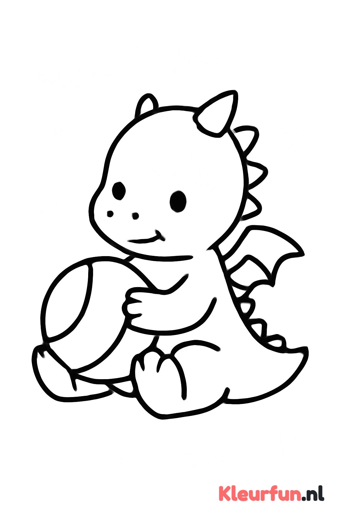 Speelende babydraak