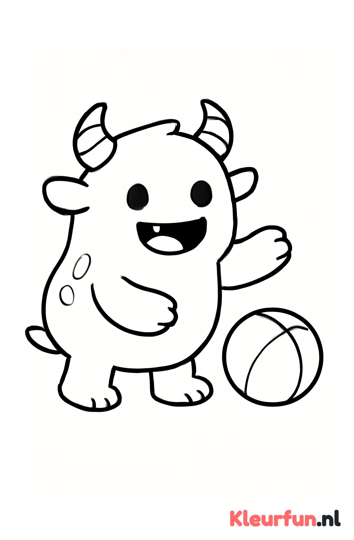 Speels schattig monster
