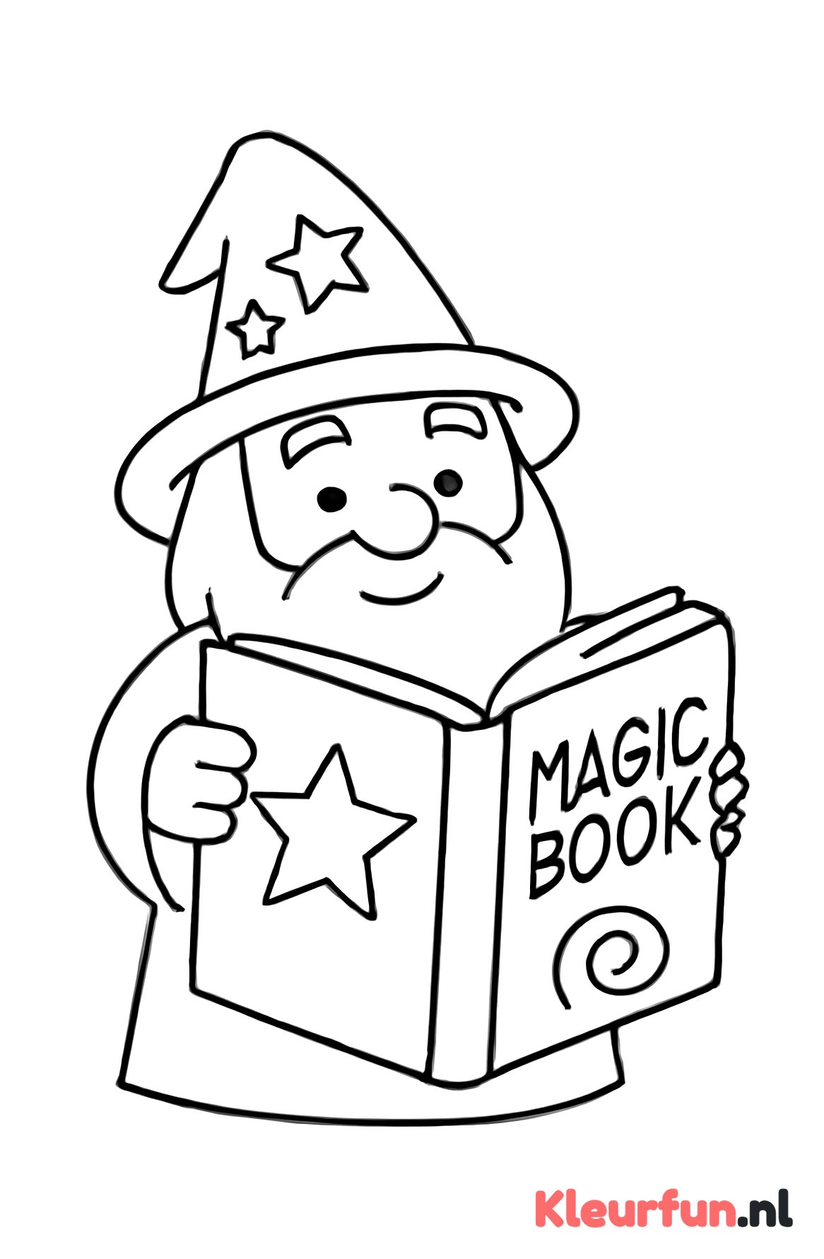 Tovenaar met magisch boek