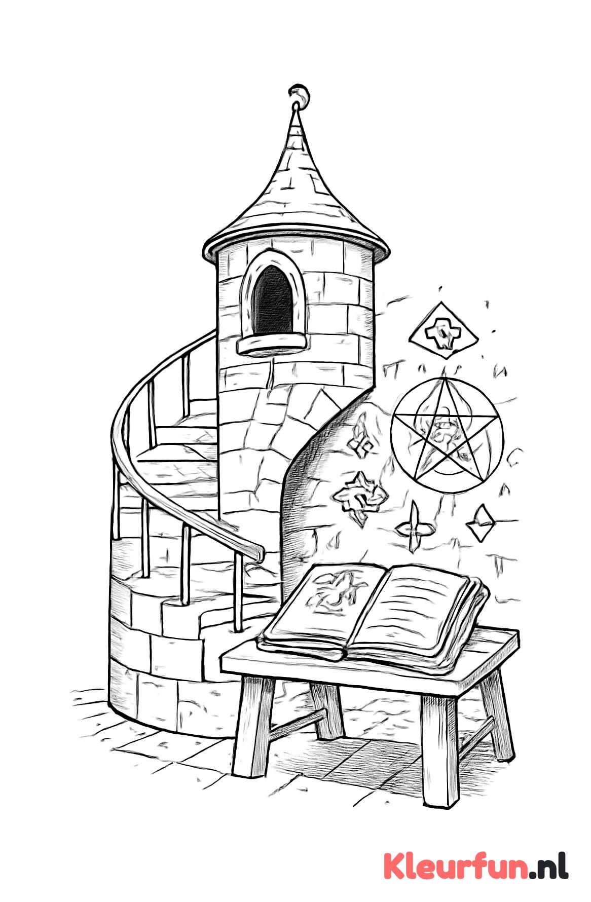 Tovenaarstoren en magische boeken