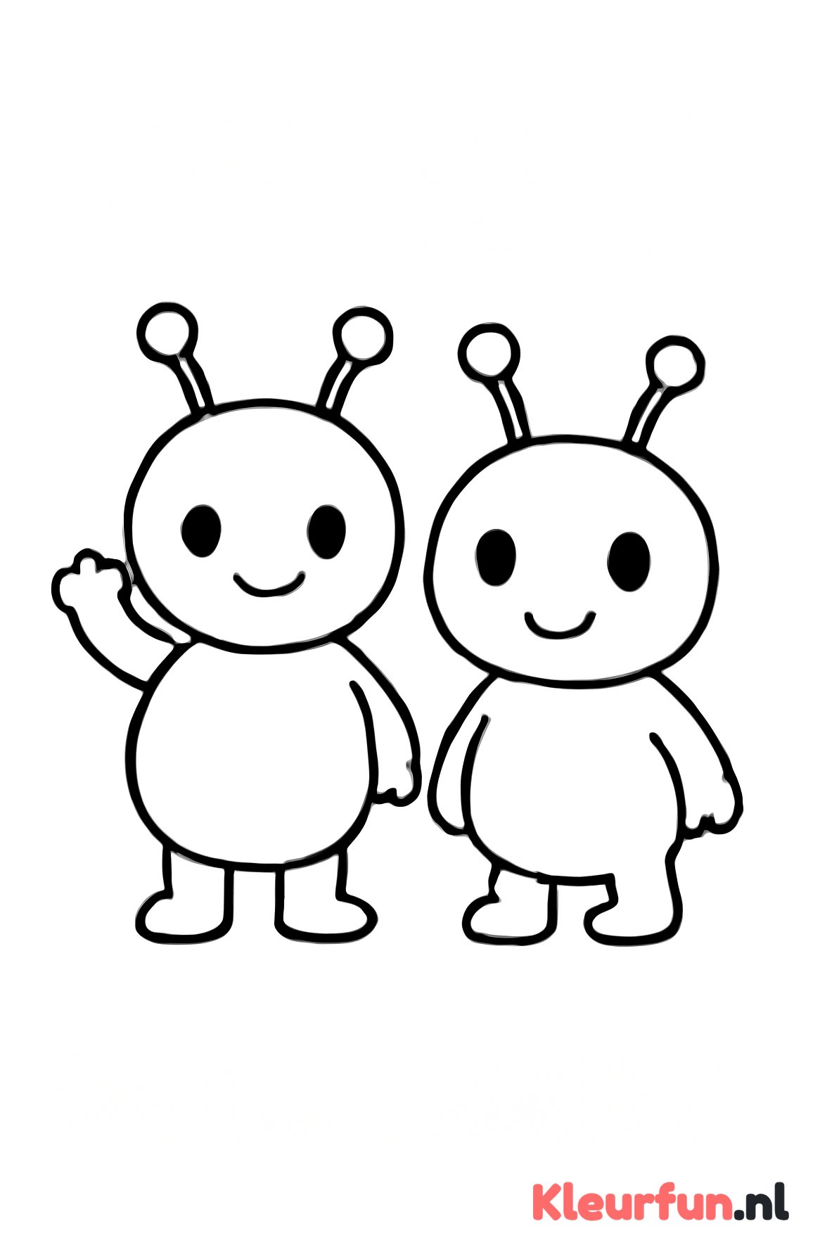 Twee vriendelijke aliens