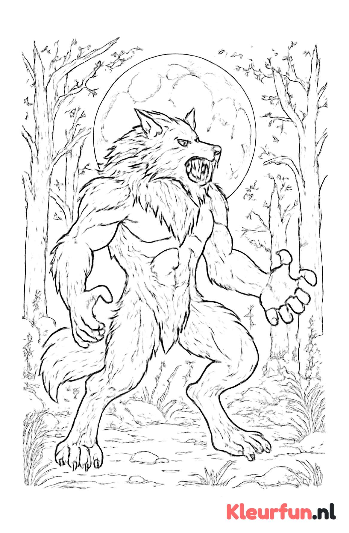 Weerwolf bij volle maan