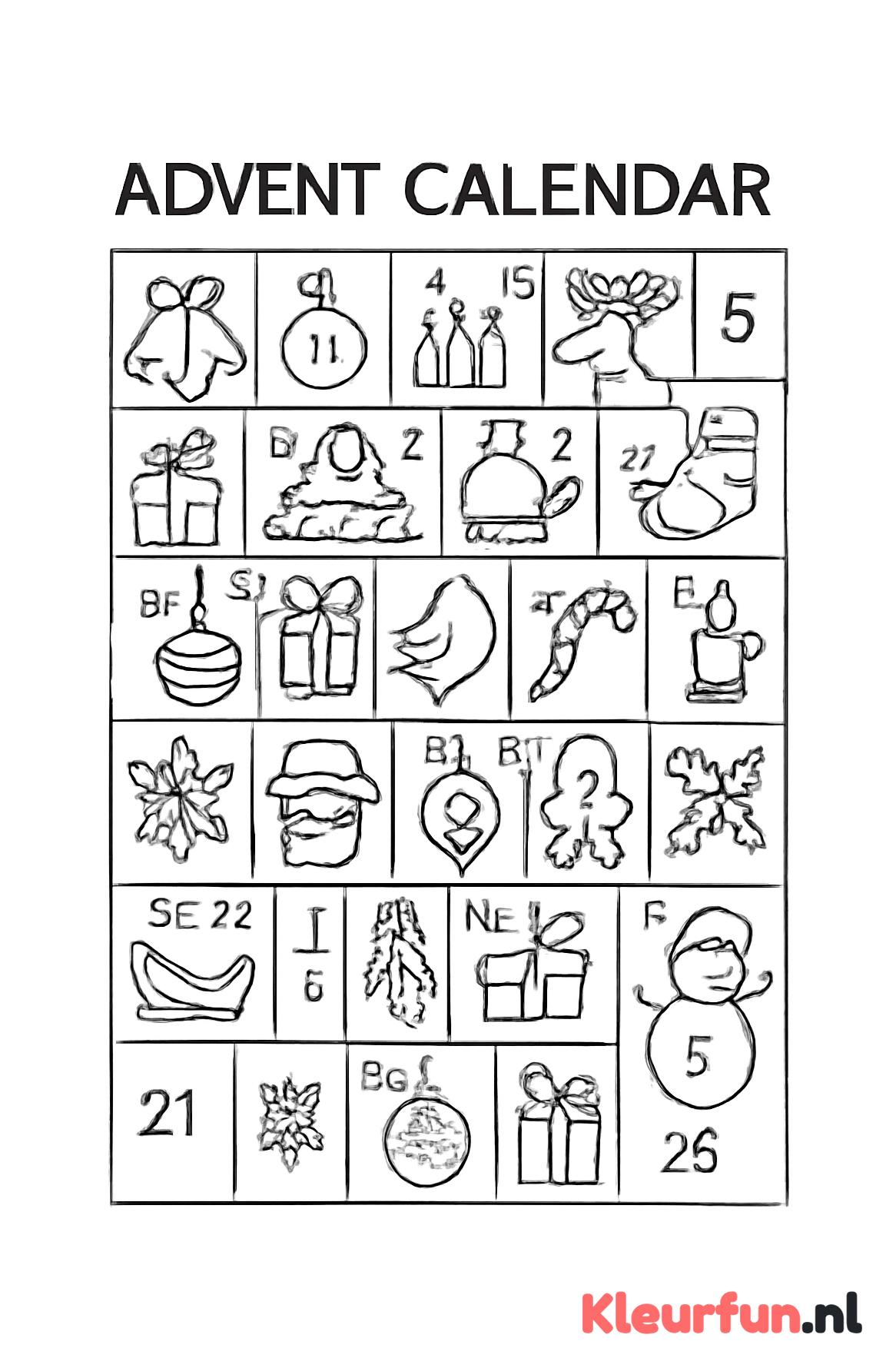 Adventskalender met Kerstvoorstellingen